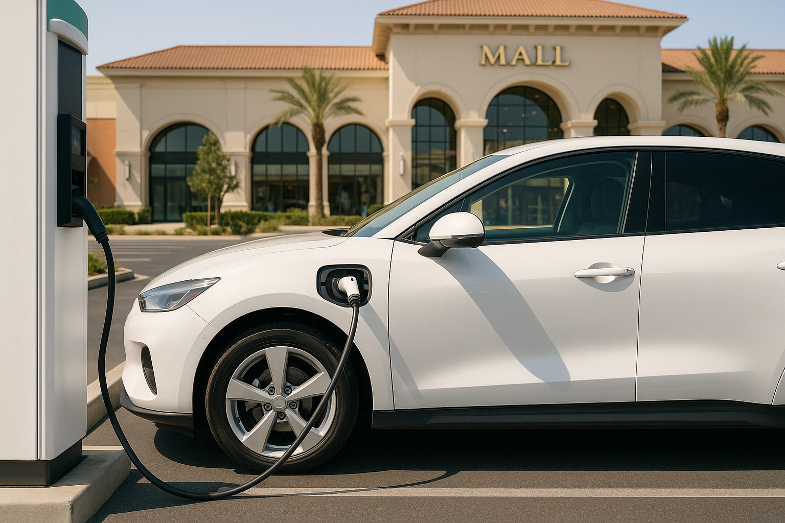 Car charging at mall